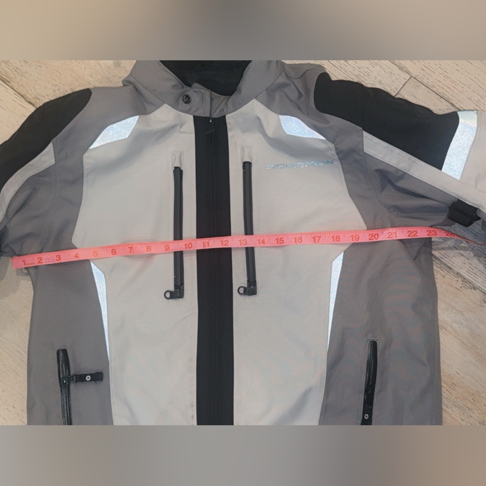 Scorpion Exo Optima Men's Waterproof Armored Riding Motorcycle Jacket Gray Large - Picture 10 of 15